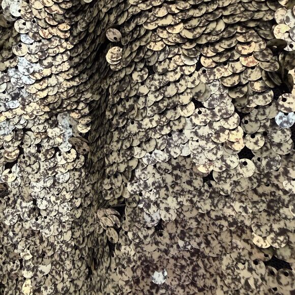 Alberto Makali Jacket Women Medium Gold Sequin Blazer Metallic New Years Holiday - Picture 3 of 12